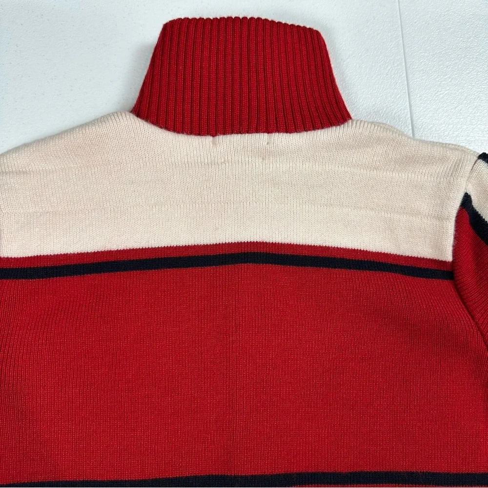 Women’s Zara Knit Nordic Full Zip Italian Yarn Vintage Wool Sweater Size‎ Medium